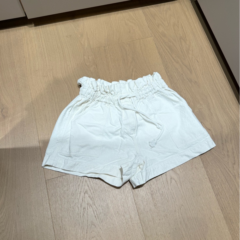 Posse White Paperbag Waist linen Women’s Shorts